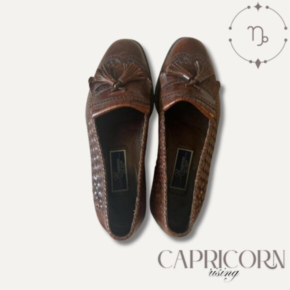 Brown Leather Tassel Loafers - Picture 2 of 4